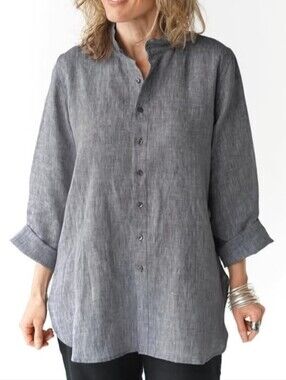 South Street Linen The Boyfriend Dress Shirt Sz 1 / 10